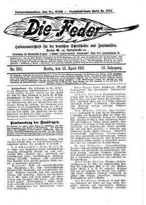 Die Feder on Apr 15, 1911