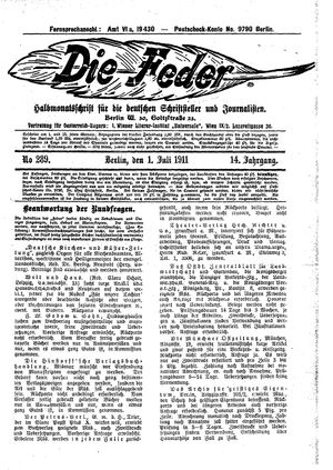 Die Feder vom 01.07.1911