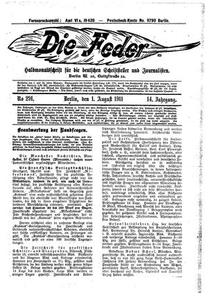 Die Feder vom 01.08.1911