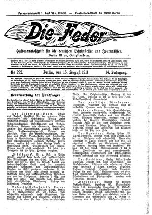 Die Feder vom 15.08.1911