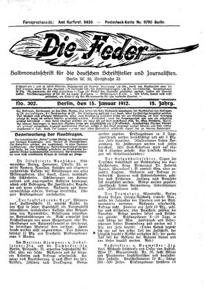 Die Feder vom 15.01.1912