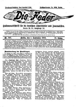 Die Feder on Sep 1, 1912