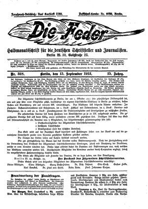 Die Feder vom 15.09.1912