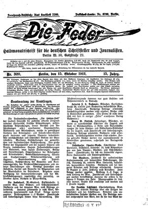Die Feder vom 15.10.1912