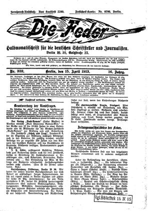 Die Feder vom 15.04.1913