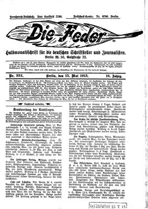 Die Feder vom 15.05.1913