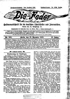Die Feder vom 15.12.1913
