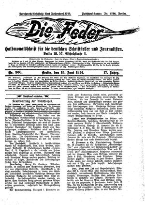 Die Feder vom 15.06.1914