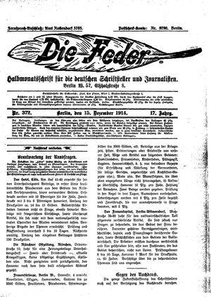 Die Feder vom 15.12.1914