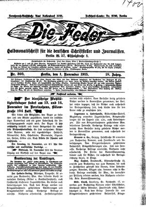 Die Feder vom 01.11.1915
