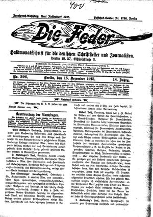 Die Feder vom 15.12.1915