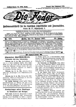 Die Feder vom 15.01.1917