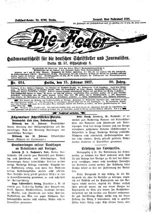 Die Feder vom 15.02.1917