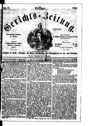 Berliner Gerichts-Zeitung vom 10.12.1853