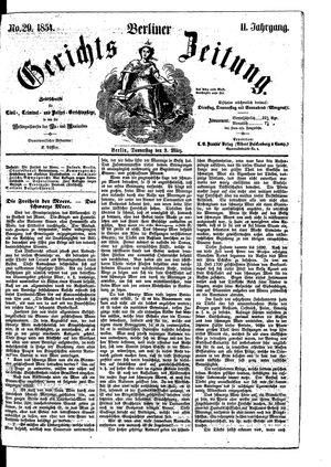 Berliner Gerichts-Zeitung on Mar 9, 1854