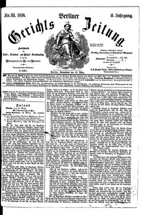Berliner Gerichts-Zeitung vom 18.03.1854