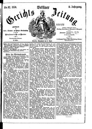 Berliner Gerichts-Zeitung on Apr 8, 1854