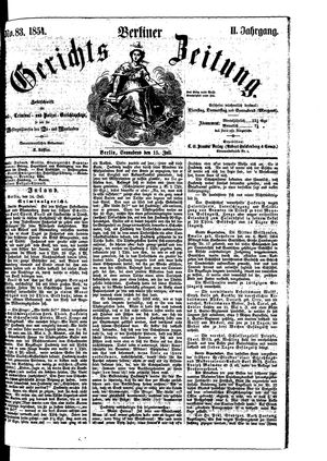 Berliner Gerichts-Zeitung on Jul 15, 1854