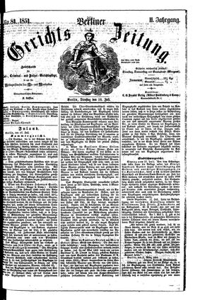 Berliner Gerichts-Zeitung vom 18.07.1854