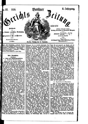 Berliner Gerichts-Zeitung vom 19.09.1854