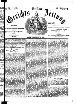 Berliner Gerichts-Zeitung vom 10.03.1855