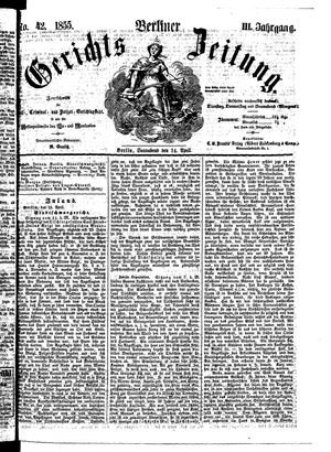 Berliner Gerichts-Zeitung vom 14.04.1855