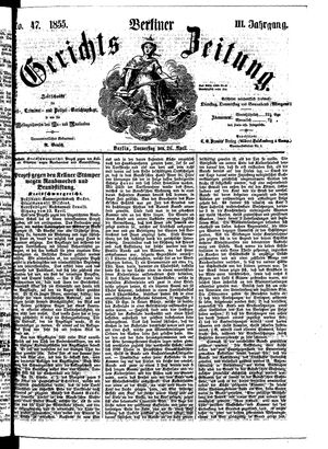 Berliner Gerichts-Zeitung on Apr 26, 1855