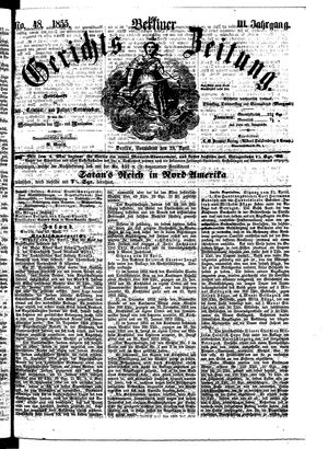 Berliner Gerichts-Zeitung vom 28.04.1855