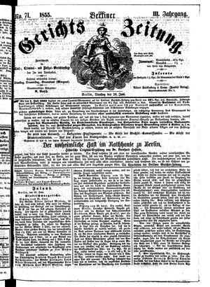Berliner Gerichts-Zeitung vom 26.06.1855
