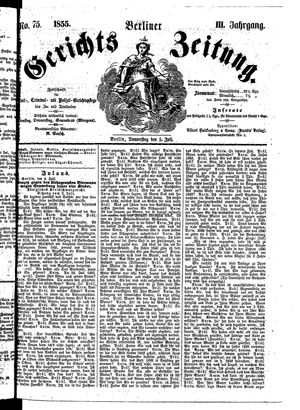 Berliner Gerichts-Zeitung vom 05.07.1855