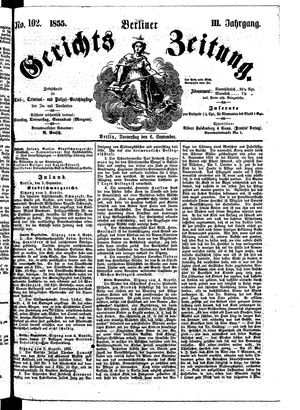 Berliner Gerichts-Zeitung vom 06.09.1855