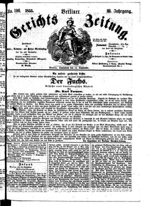 Berliner Gerichts-Zeitung on Sep 15, 1855