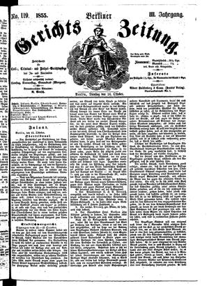 Berliner Gerichts-Zeitung vom 16.10.1855