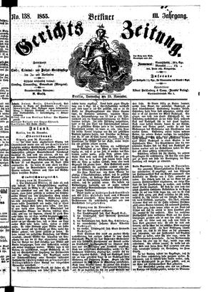 Berliner Gerichts-Zeitung on Nov 29, 1855