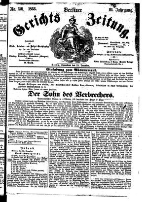 Berliner Gerichts-Zeitung vom 29.12.1855