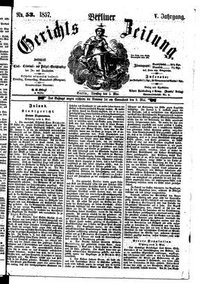 Berliner Gerichts-Zeitung on May 5, 1857