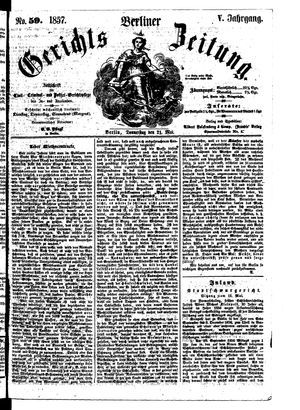 Berliner Gerichts-Zeitung vom 21.05.1857