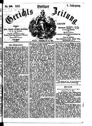 Berliner Gerichts-Zeitung vom 21.05.1857