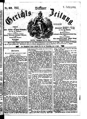 Berliner Gerichts-Zeitung on May 30, 1857