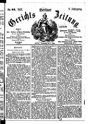 Berliner Gerichts-Zeitung vom 04.06.1857
