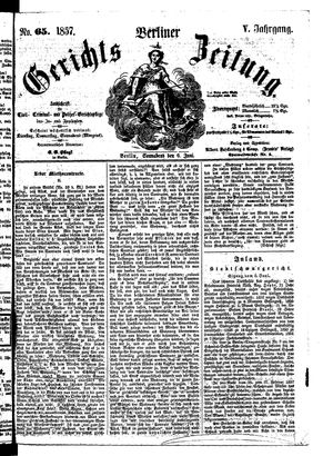Berliner Gerichts-Zeitung vom 06.06.1857