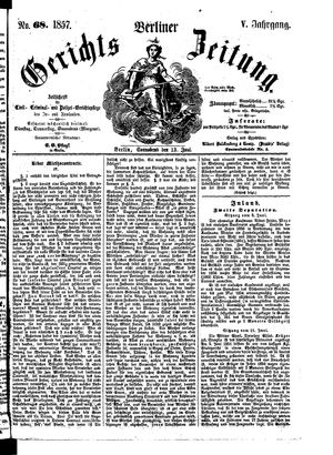 Berliner Gerichts-Zeitung vom 13.06.1857