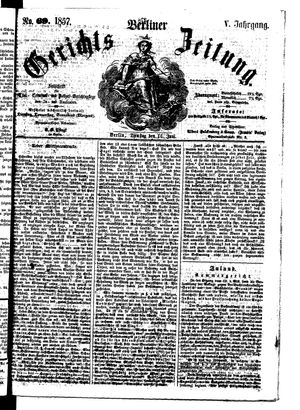 Berliner Gerichts-Zeitung vom 16.06.1857