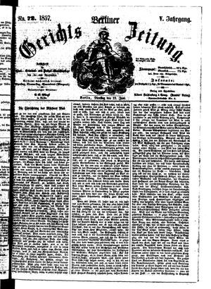 Berliner Gerichts-Zeitung vom 23.06.1857