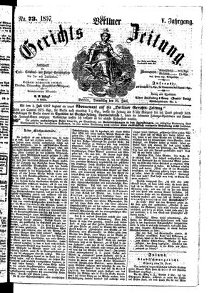 Berliner Gerichts-Zeitung vom 25.06.1857