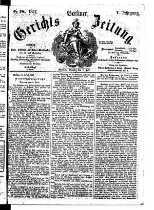 Berliner Gerichts-Zeitung vom 07.07.1857