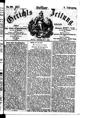 Berliner Gerichts-Zeitung vom 09.07.1857