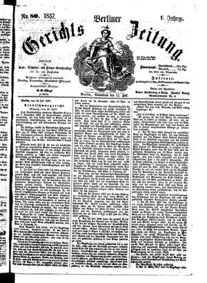 Berliner Gerichts-Zeitung vom 11.07.1857