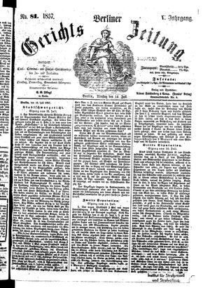 Berliner Gerichts-Zeitung vom 14.07.1857