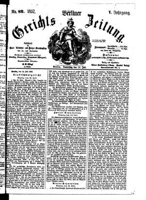 Berliner Gerichts-Zeitung vom 16.07.1857